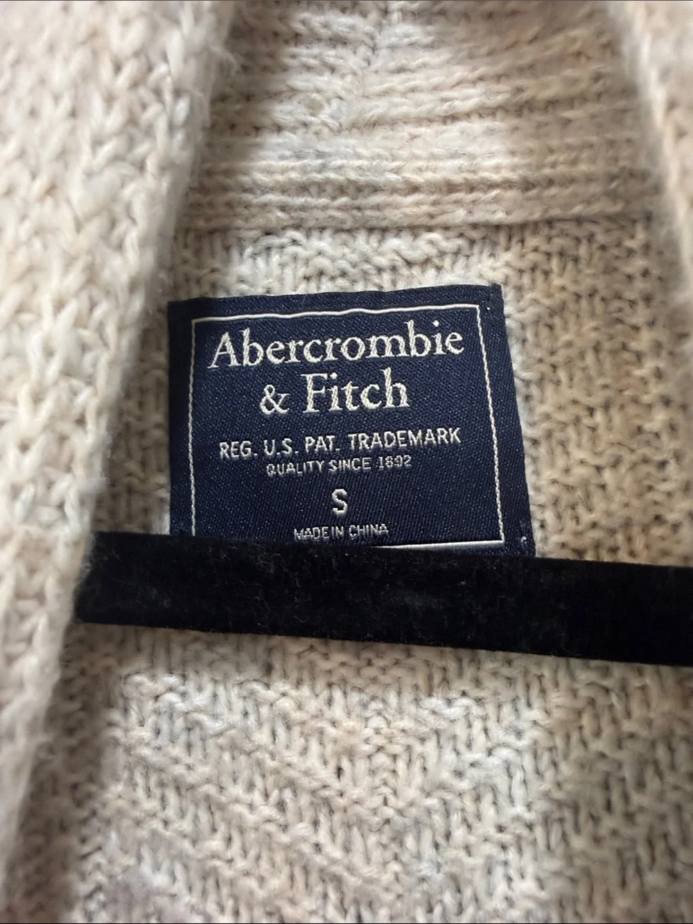 Abercrombie Women's Collar Cable-Trim Open Cardigan - Cream